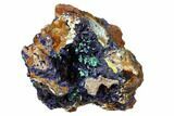 Sparkling Azurite Crystals with Malachite & Chrysocolla - Laos #161595-1